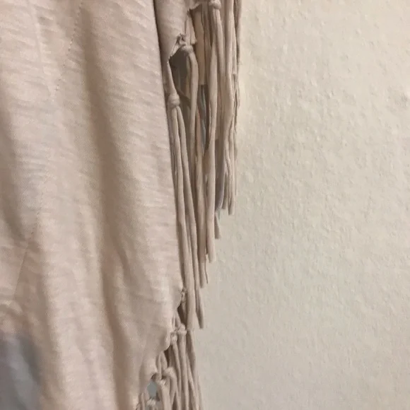Free People Movement Fringed Poncho Creme Size Small - Picture 9 of 14
